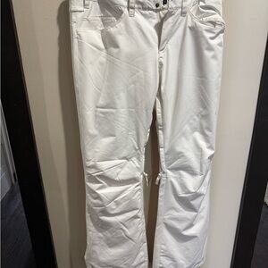 Roxy White Ski/Snowboarding Insulated Winter Pants Large